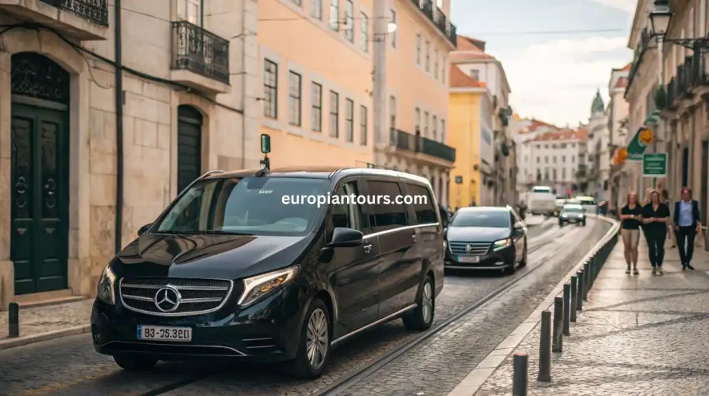 سيارة مع سائق في البرتغال