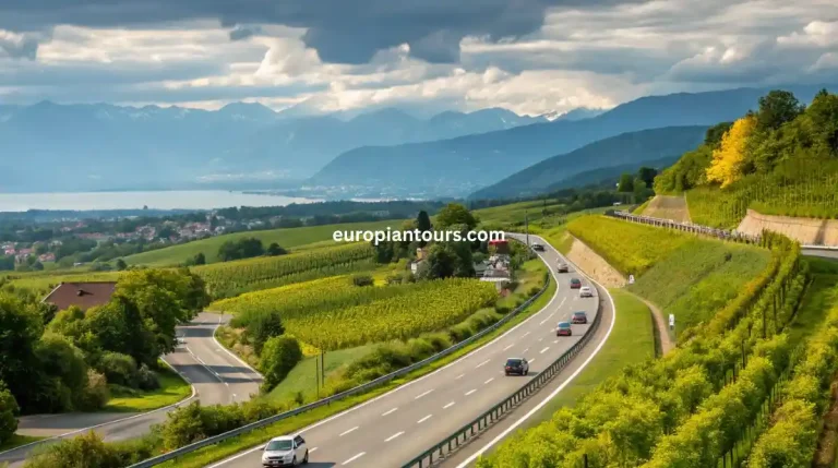 كم تبعد لوزان عن جنيف