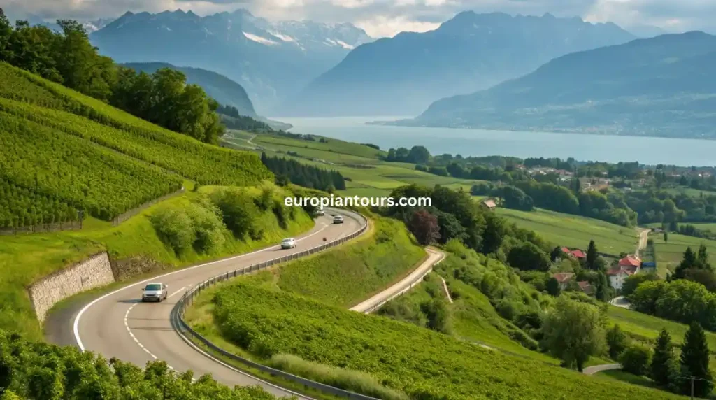 كم تبعد لوزان عن جنيف