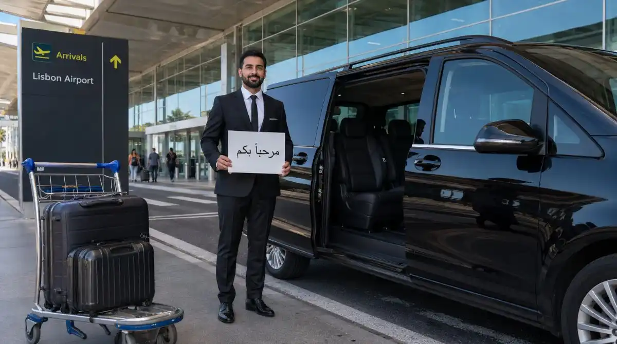 استقبال من مطار لشبونة
